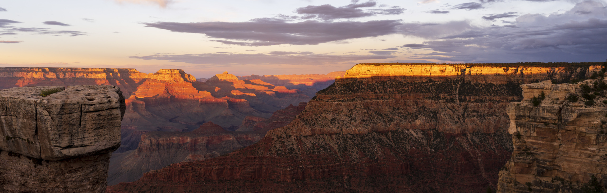 Grand Canyon South Rim at Sunset, by Mgimelfarb, CC0 Public Domain Dedication